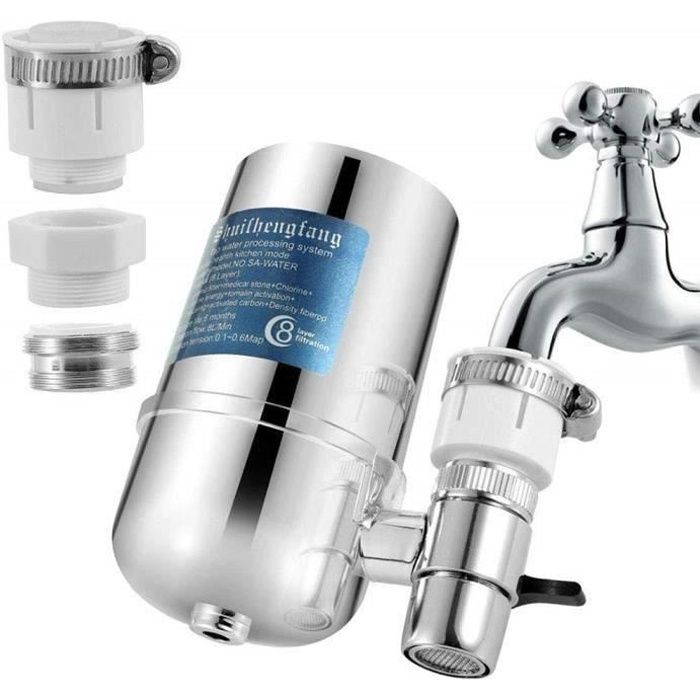 Purificateur deau de robinet - filtre à eau potable pour robinet évier de salle de bain eau potable cuisine MTBC