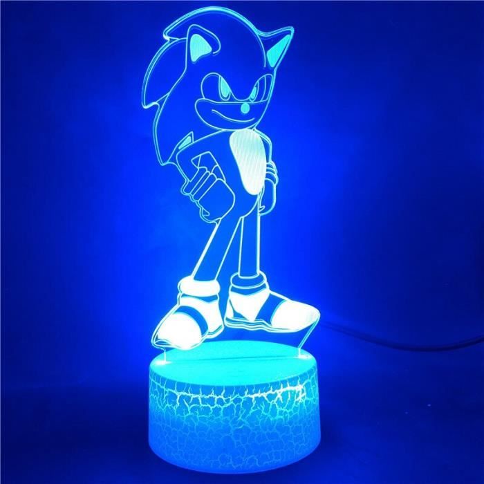 Led Veilleuse 3d Sonic Le Herisson Jeu De Dessin Anime Veilleuse 16 Changement De Couleur Telecommande Lampe De Bureau P Es Cdiscount Puericulture Eveil Bebe