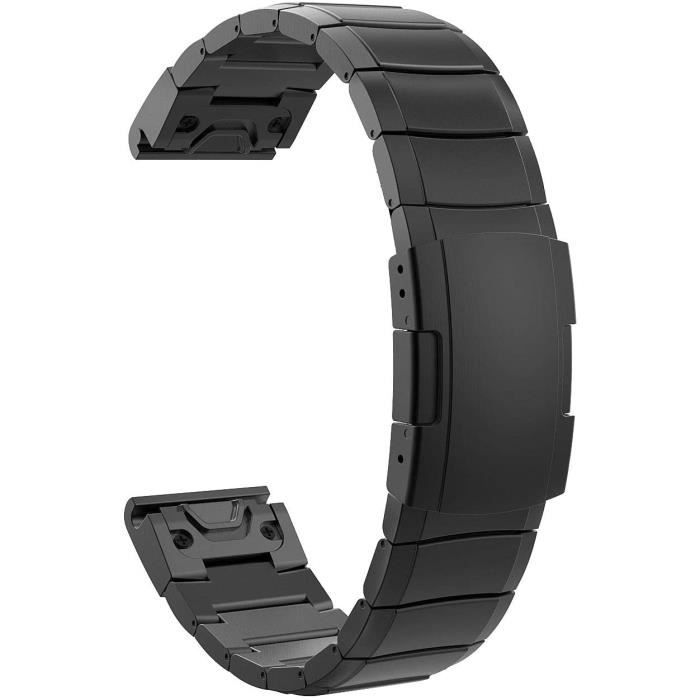 Bracelet de montre Ste en acier inoxydable pour Garmin Fenix 5x