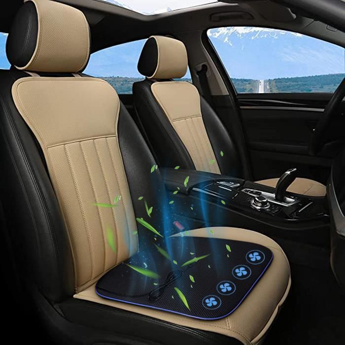 Coussin de refroidissement de siège d'auto avec ventilateur de  refroidissement Housse de siège de voiture Coussin de siège ventilé USB  pour chaise de bureau de voiture