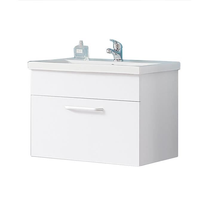 Meuble De Salle De Bain Meuble Sous Vasque Avec 1 Tiroir Vasque Meuble De Rangement Blanc Achat Vente Meuble Vasque Plan Meuble Salle De Bain Aica Cdiscount