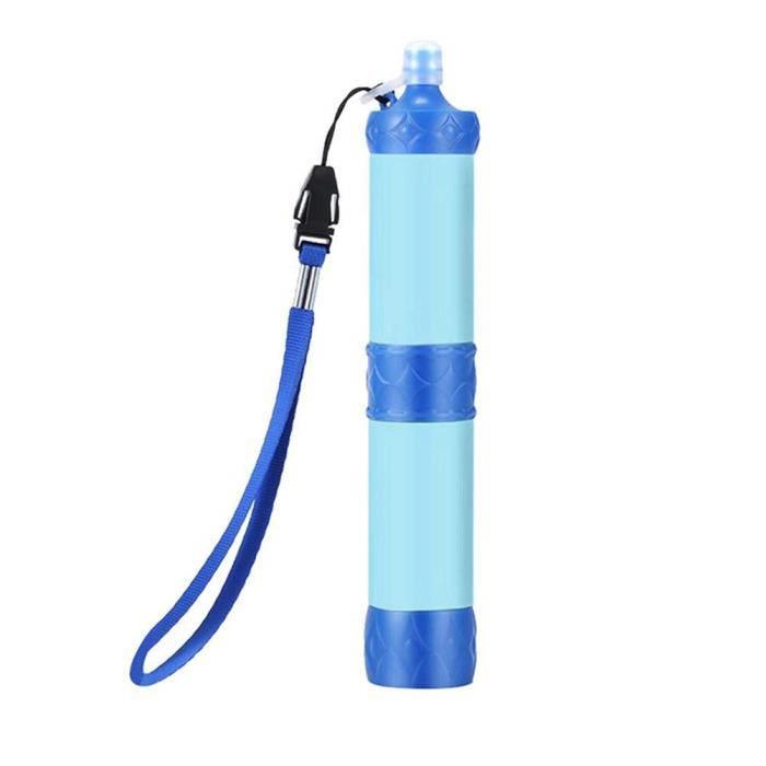 Purificateur d'eau portable randonnée filtre à eau système de filtration de  l'eau survie randonnée camping 1PCS (bleu) - Cdiscount Jardin