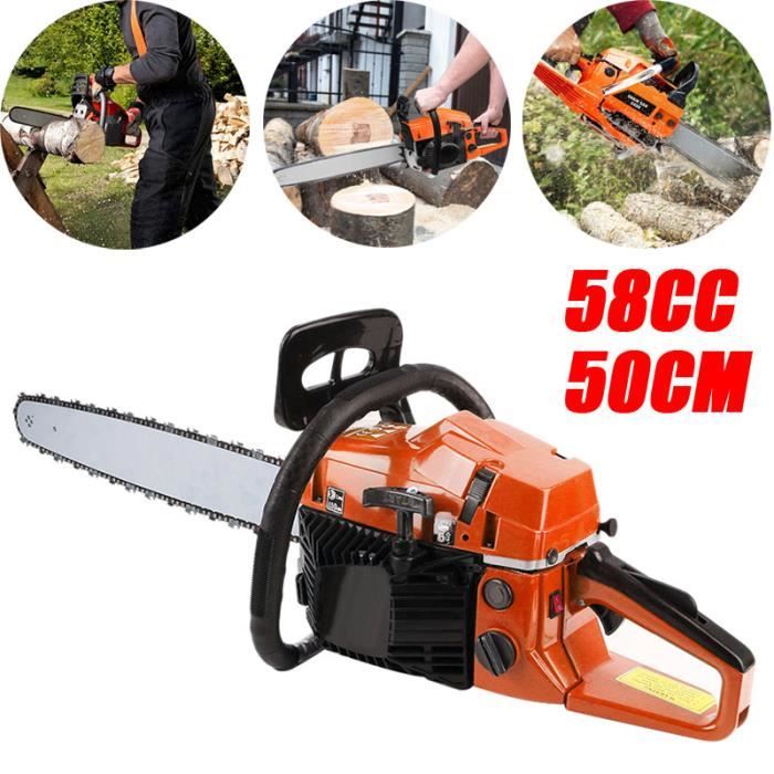 Tronçonneuse 58cc 50cm 2600w essence Version Maison