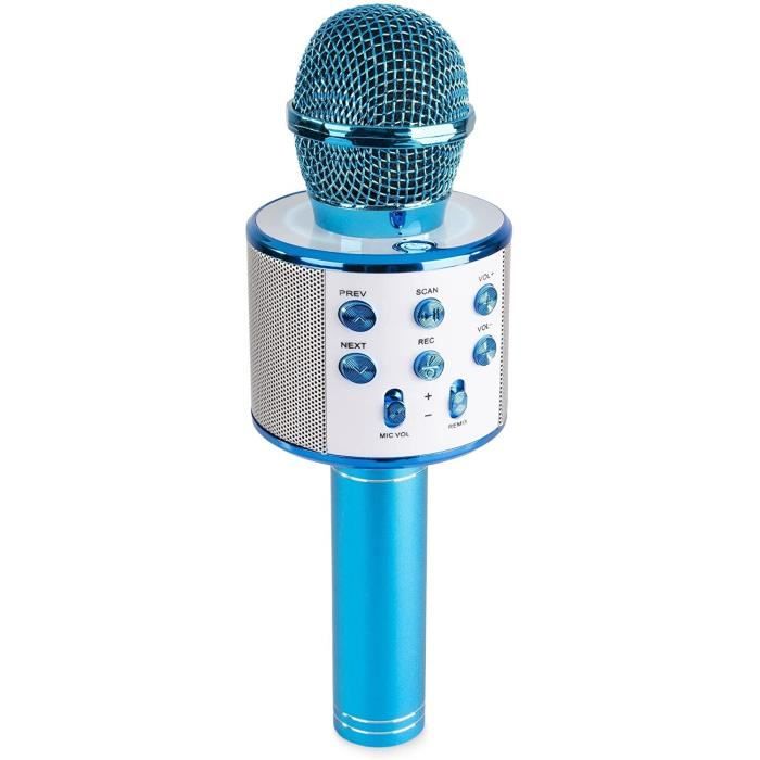 Rechargeable Bluetooth avec Haut-Parleur amplifié et Effets Echo Micro pour karaoké/fêtes/Jeux  Tinc Sing it Loud  Argent 