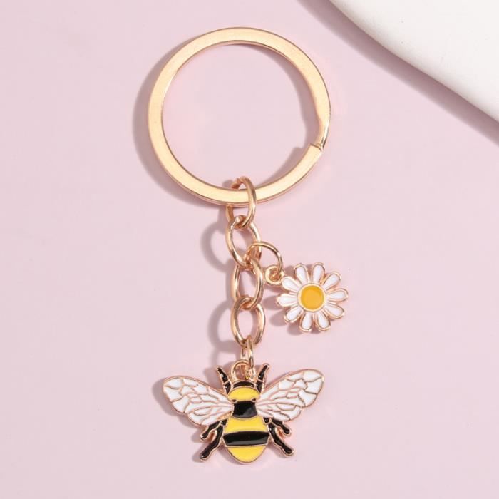 Couleur E4562 Porte-clés mignon abeille cœur fleur, cadeau Souvenir pour  femmes hommes sac à main accessoire - Cdiscount Bagagerie - Maroquinerie