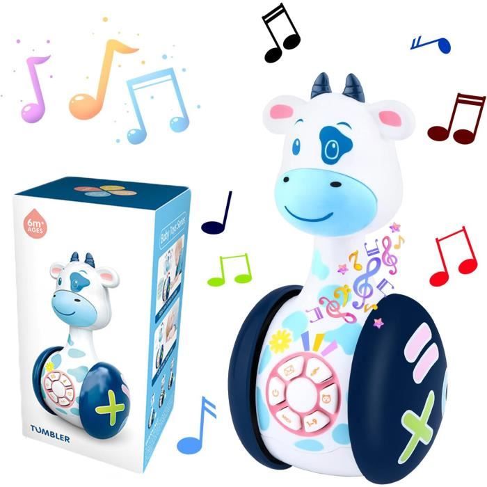 Jouets pour bébés 6 mois plus Jouets pour bébés Jouets musicaux Jouet de  développement pour bébés Jouets pour enfants Jouets sonores avec musique et  lumière led Cadeau nouveau-né pour bébé (bleu)