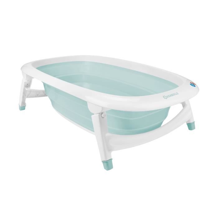 BADABULLE Baignoire pliable, 35L, super compact, bouchon de vidange témoin de chaleur, design ludiqu