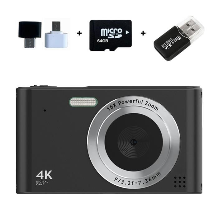 Appareil Photo Numérique,1080P HD Compact Camera 2,4 Pouces LCD Rechargeable 36 MP Zoom Appareil Photo Numérique,1080P HD Compact Camera 2,4 Pouces LCD Rechargeable 36 MP Zoom