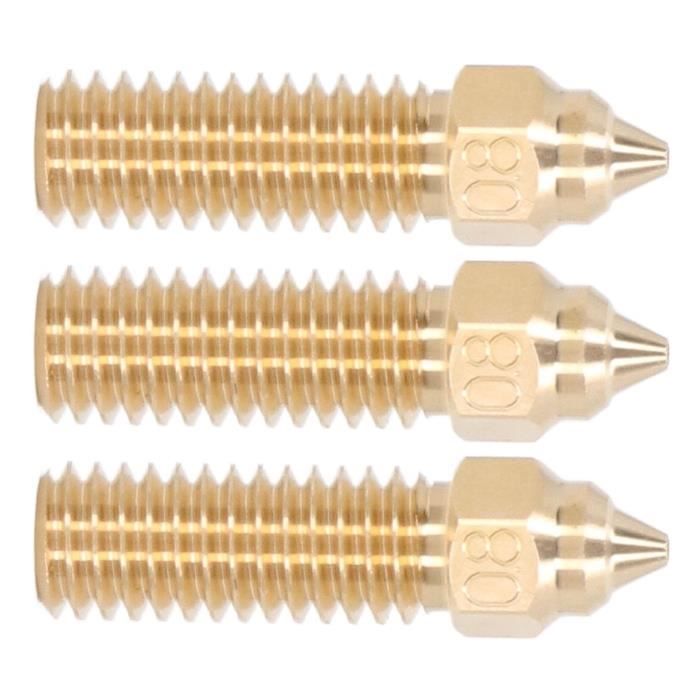 Mxzzand Buses D'imprimante 3D 15 Buses En Laiton Pour Imprimante 3D De 0,02 Pouce Et 5 Aiguilles