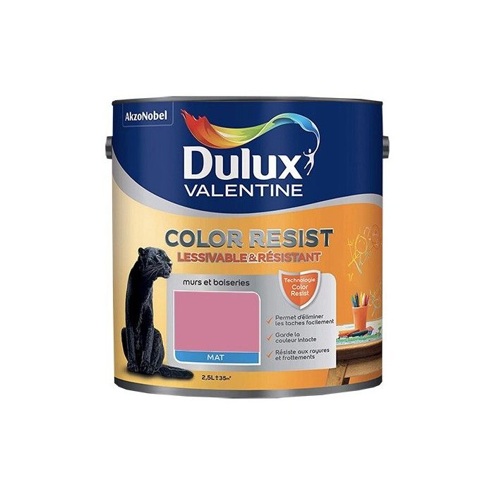 Peinture Murs Plafonds Boiseries Color Resist Vert Profond Mat 0,5L - DULUX VALENTINE - Mr.Bricolage