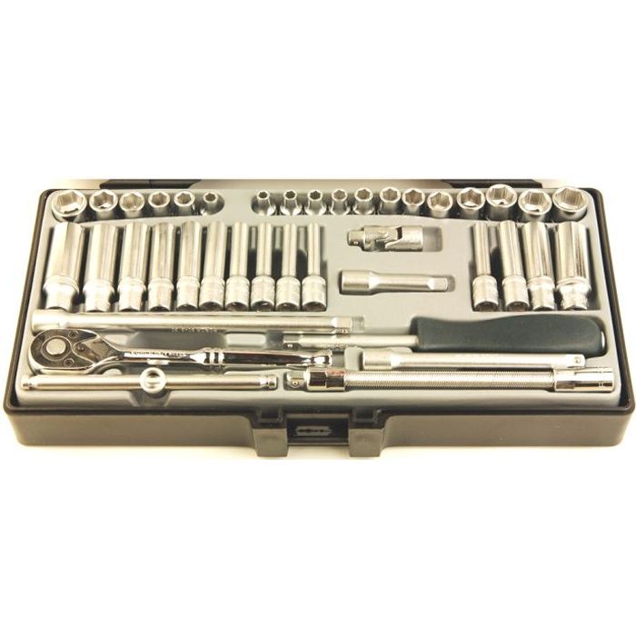 KS Tools - Coffret de douilles longues à chocs 1'', 24 à 38 mm, 8 pièces