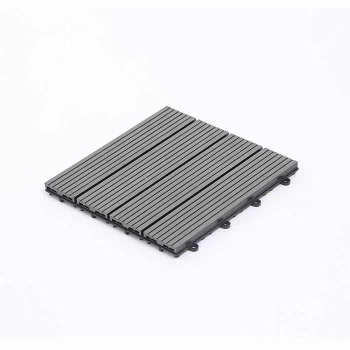 Dalle De Terrasse En Bois Composite Lot De 5 Achat Vente Dallage Dalle De Terrasse En Bois C Cdiscount