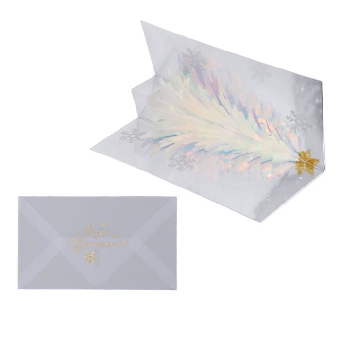 Carte De Noël Pop-Up 3D Train - Cartes De Vœux Décoratives 20x15 Cm, Rouge, Pour Fêtes De Fin D'Année - 3