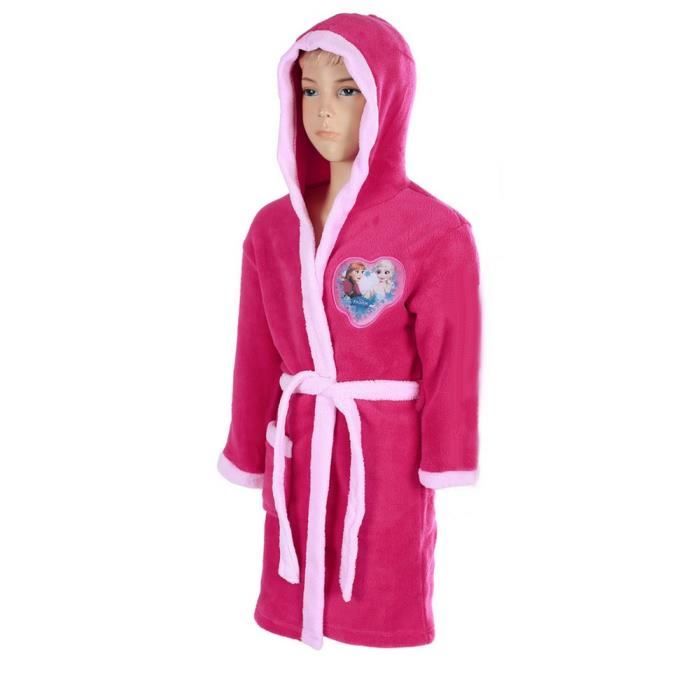 Peignoir La Reine des Neiges 9 10 ans robe de chambre enfant rose