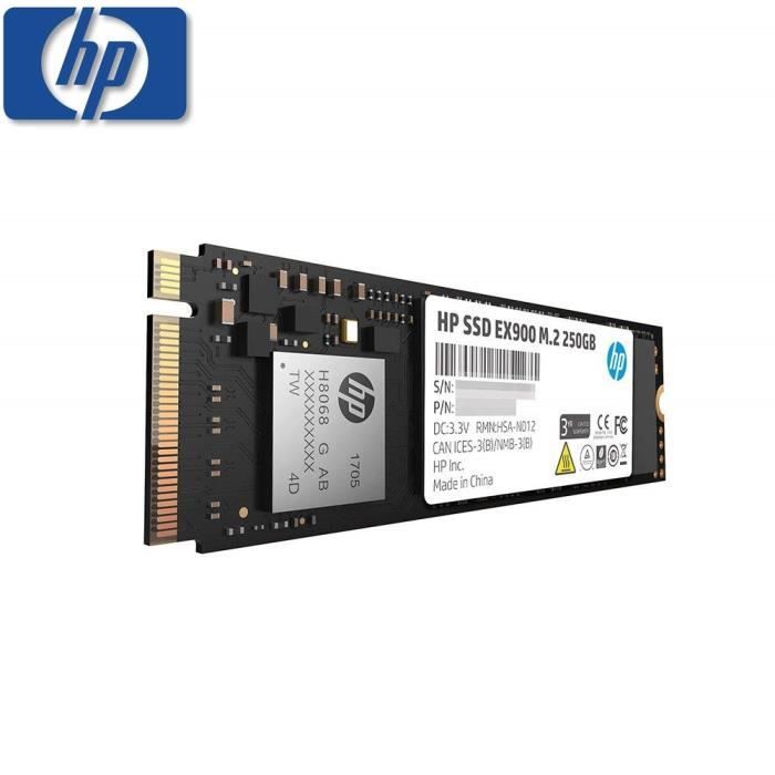 HP EX900 M.2 250GB PCIe 3.0 x4 NVMe 3D TLC NAND Solid State Drive (SSD) 250GB