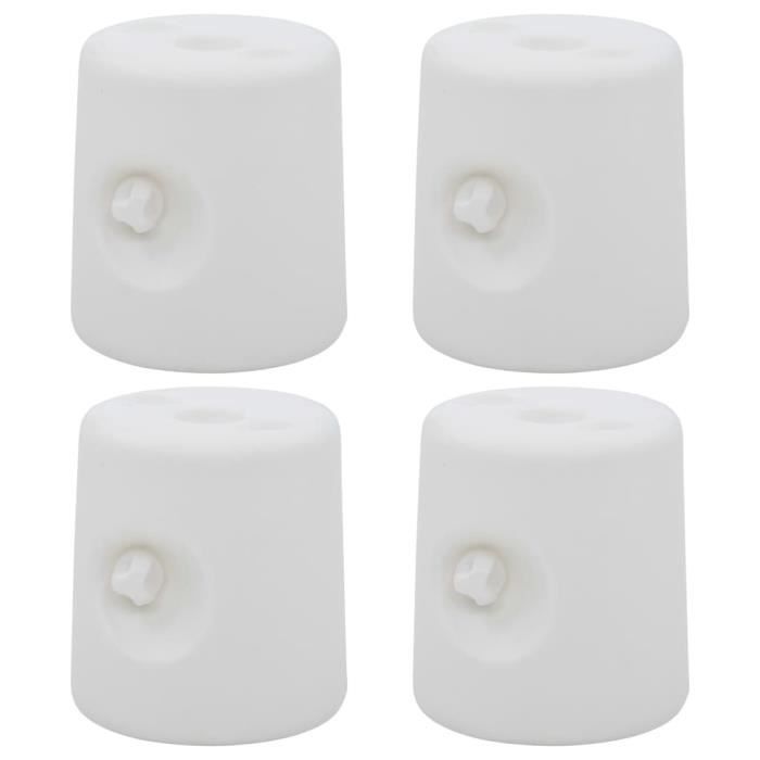Poids Lestage Tonnelle 24x25,5 Cm - Remplissage Sable/Eau, Pour Poteaux 2-3,2 Cm, Facile à Vider, Blanc