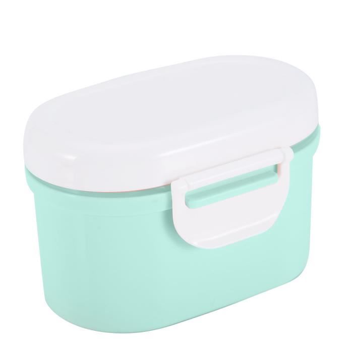 Lot De 2 Boîtes à Lait En Poudre à 3 Compartiments - Empilables, étanches, Parfaites Pour Voyages Et Sorties (vert Et Rose)