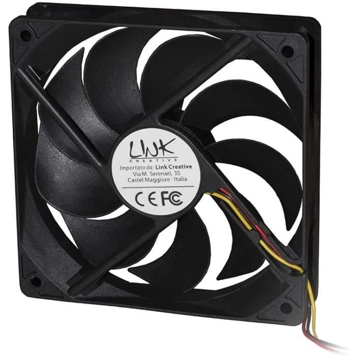 Ventilateur PC 120x120x25 mm LINK LKV1225 3 broches 1700 trmin 27 dB - vue 2
