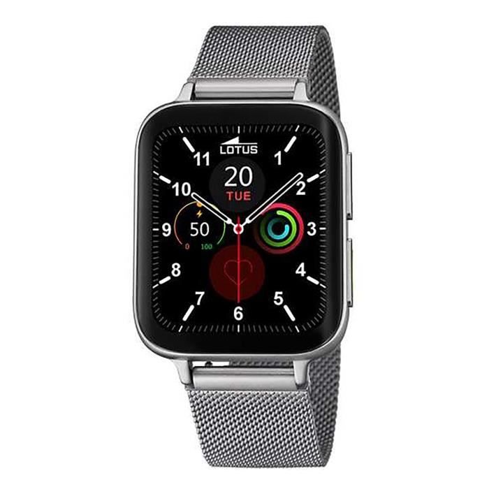 Montre connectée - LOTUS - Acier milanais/silicone - Fréquence cardiaque - Suivi du sommeil - Chronomètre