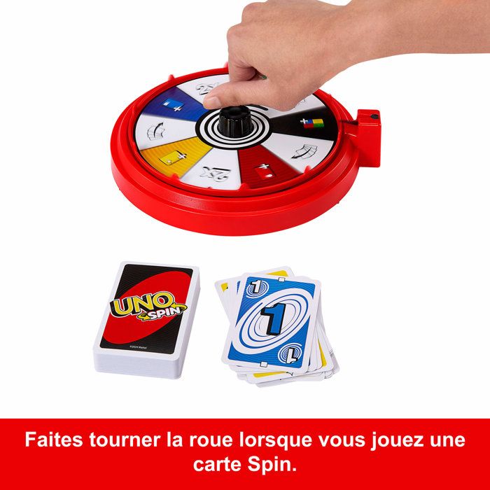 Jeu de Cartes Mattel Games UNO Wizz – Roue Interactive, À Partir de 7 Ans