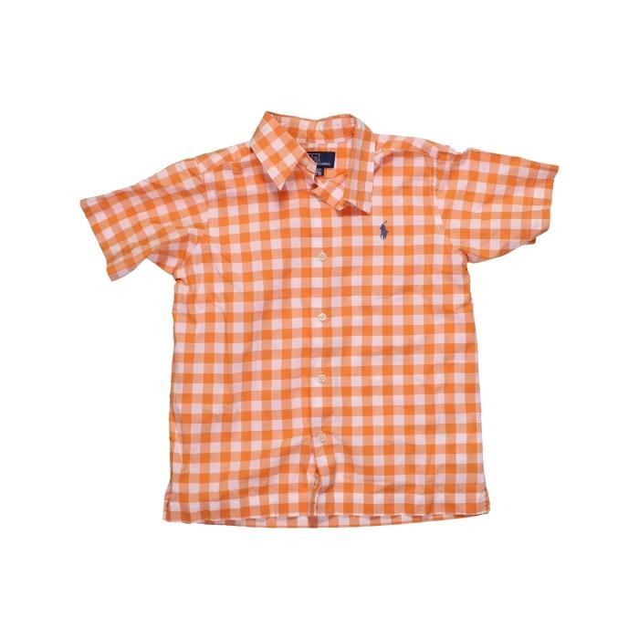 Chemise Manches Courtes Enfant Garcon Ralph Lauren 4 Ans Orange Ete Vetement Bebe 1147114 Orange Cdiscount Pret A Porter