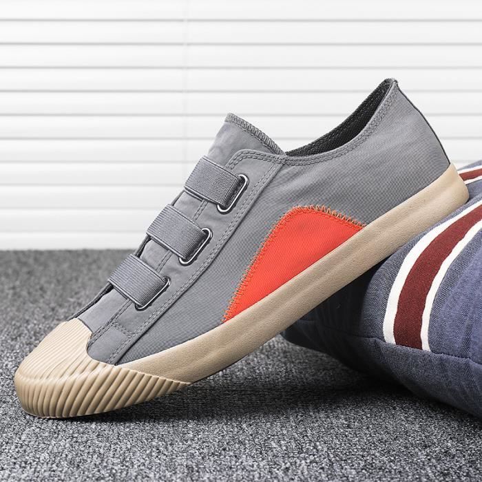 Sneakers Baskets Homme Scratch Tricolore Gris Orange Casual Aere Basse Mode Gris orange Cdiscount Chaussures