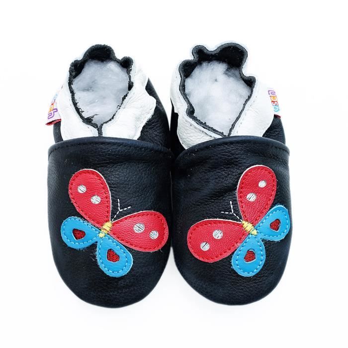 chaussons cuir bébé soldes