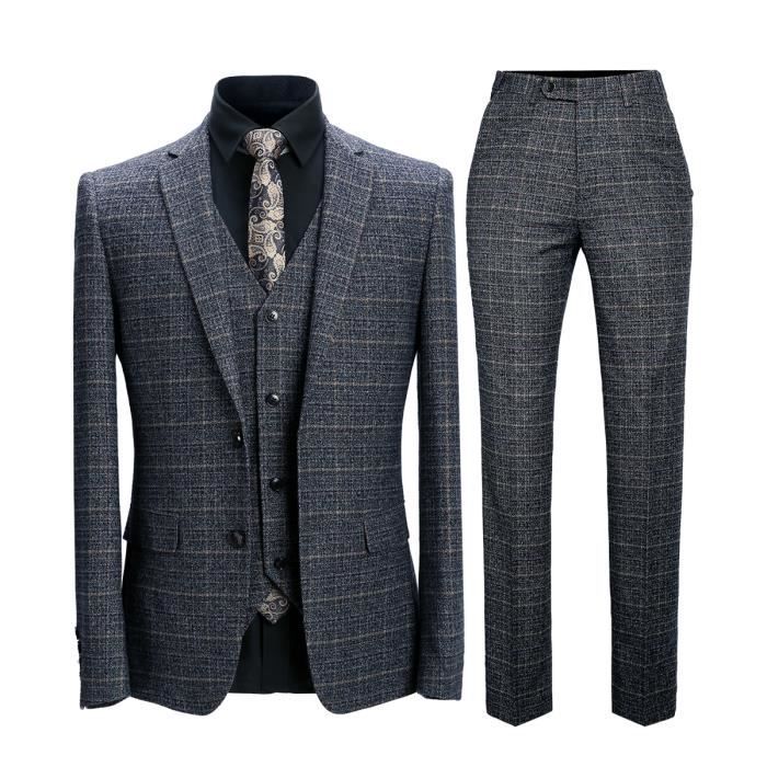 Costume Homme Mariage 3 Pièces Smoking Homme Ceremonie Slim
