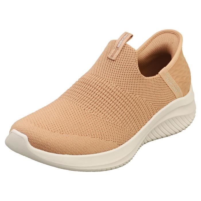 Chaussures skechers femme brun discount