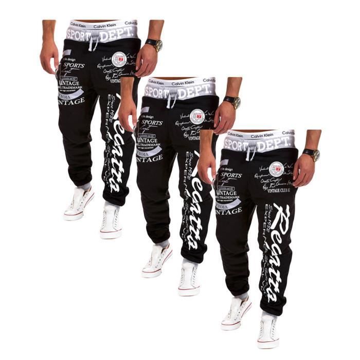 Pantalon de jogging Luxe Imprim Homme Gris Taille