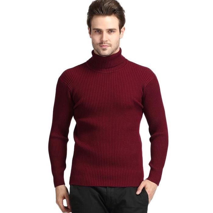 Sous pull rouge homme top