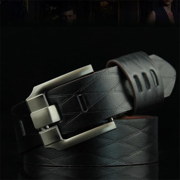CEINTURE Homme Ceinture carreaux r tro all match noir FZ
