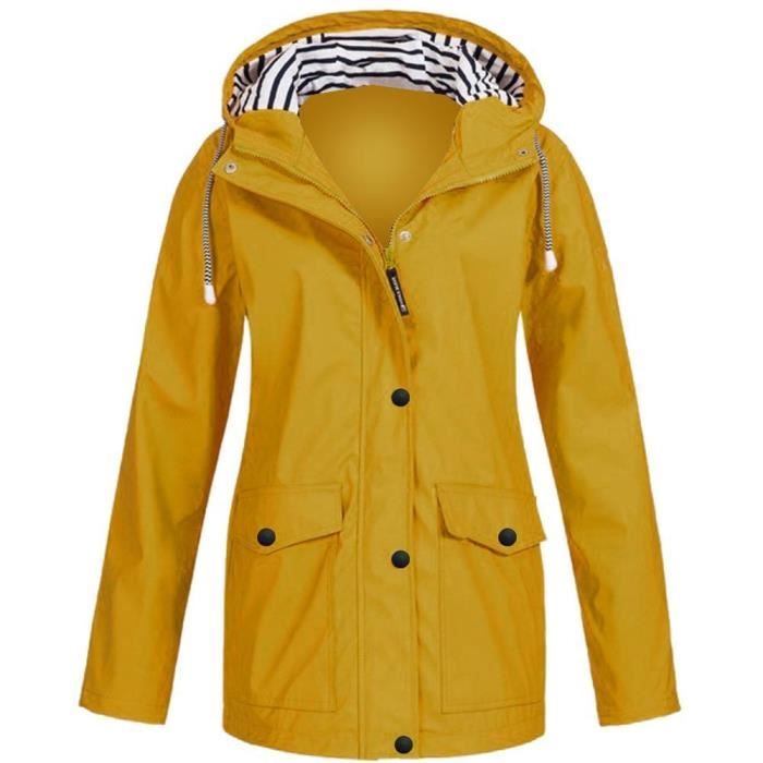 Manteau Veste de pluie capuche pour femme imperm able coupe