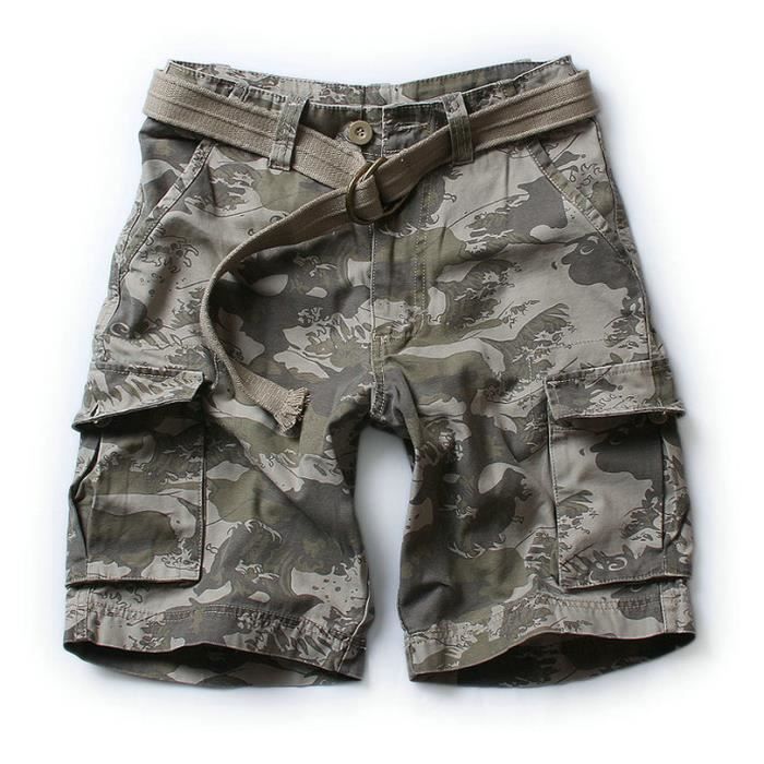 Short Poches Multiples Short Cargo Homme Taille Élastique - Multi-poches Été Décontracté Short Travail Multi-poches