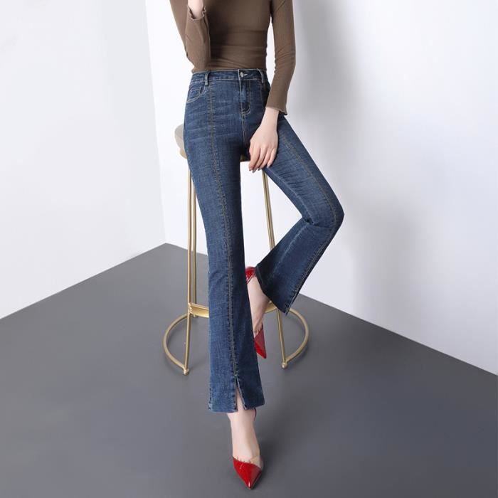 Jean bootcut noir femme taille haute discount