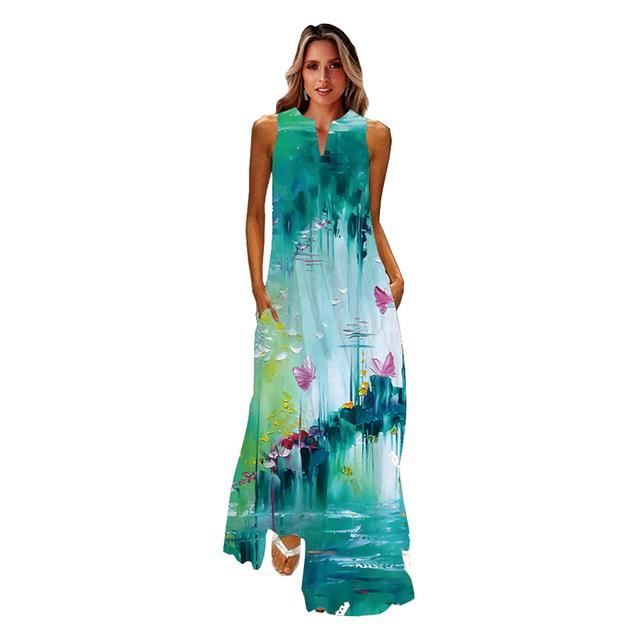 robe-longue-robe-imprim-e-pour-femmes-tenue-de-plage-d-contract-e-mode
