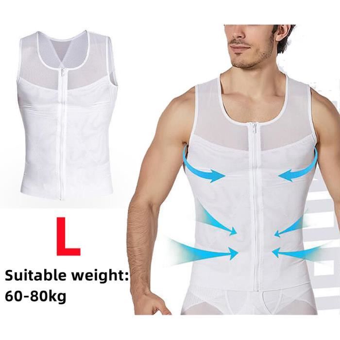 Sauna Debardeur de Sudation Minceur Gaine Amincissante Ceinture Abdominale Zip Reglable Gilet de Sudation Ceinture de Sudation Blanc Blanc Cdiscount Sport