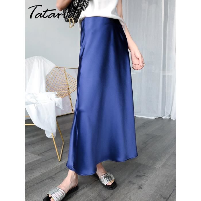 Jupe Maxi Polyvalente Jupe Longue Femme Missufe - Taille Haute Avec Fente - Élégante Et Confortable Jupe élégante Fendue