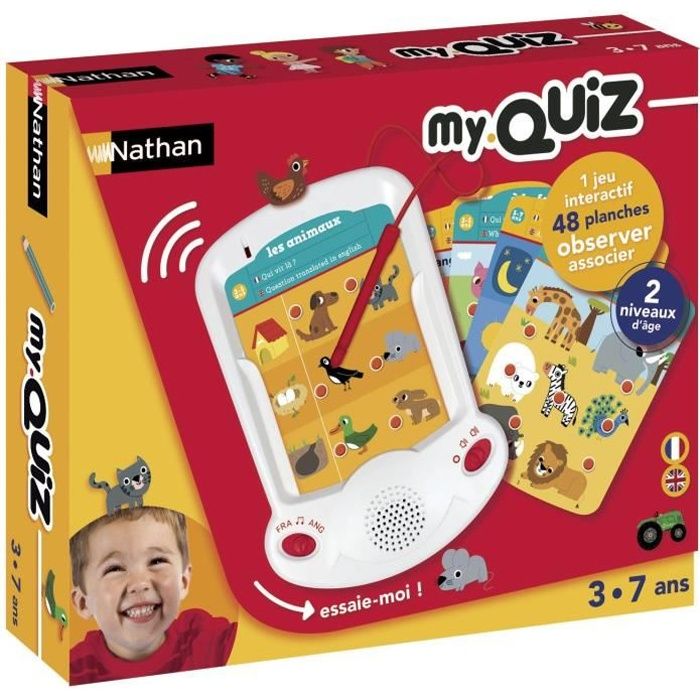 Jeu Electronique - NATHAN - My Quiz - Plus de 120 questions - 2 niveaux de  difficulté - Mixte - Cdiscount Jeux - Jouets