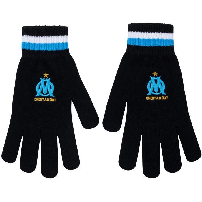 Gants Enfant Officiels Olympique De Marseille - Collection OM, Matière Acrylique, Taille Garçon - 4