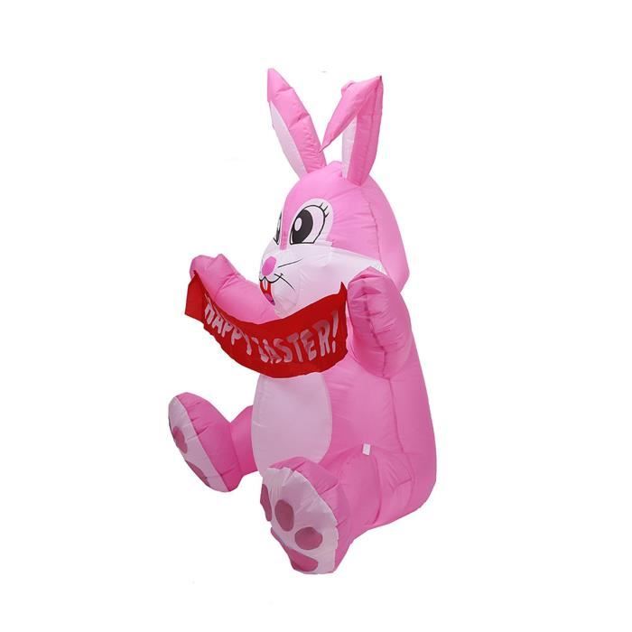Déguisement Lapin Gonflable Pâques Adulte - Costume Fun Unisexe Avec Pompe à Air - 150-190 Cm