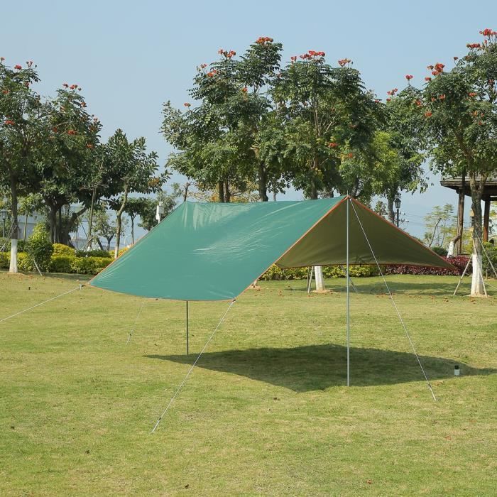 3 * 4M auvent extérieur surdimensionné Camping en plein air hamac pluie mouche plage abri soleil