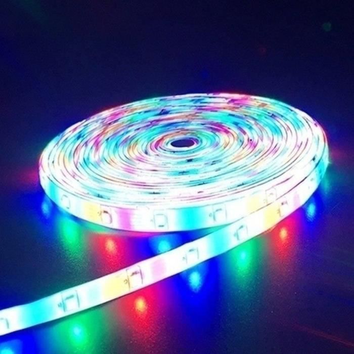 Ruban LED, Bande LED 1M 3528 RGB Bande Lumineuse Multicolore, pour Fête  Décor pour la Maison Chambre Bar - Cdiscount Maison