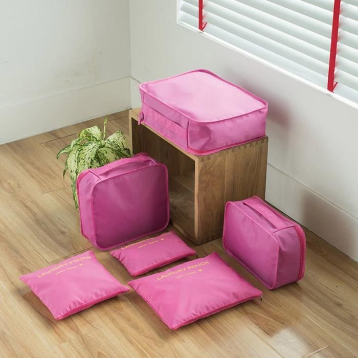 QlyYea 50 Sacs De Rangement Voyage - 5 Tailles | Zip Refermable | Organise Valise, Toilette, Cosmétiques