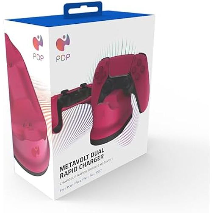 Chargeur Dual - PDP - Metavolt - Rouge - USB-C - Design Tendance Chargeur Dual - PDP - Metavolt - Rouge - USB-C - Design Tendance