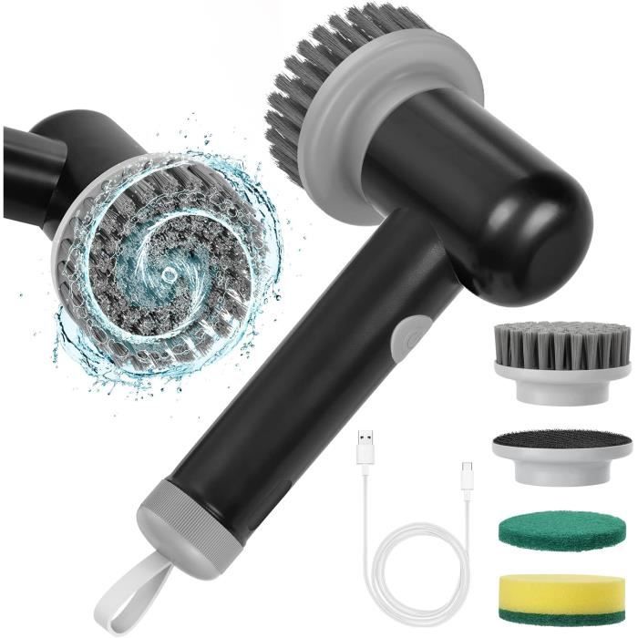 Brosse Nettoyage Biberons VICASKY - Rotative En Silicone, Manche Long, Rose, Pour Bouteilles