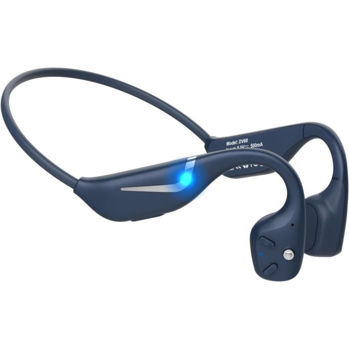 LOBKIN Casque à Conduction Osseuse Bluetooth 5.3 - Casque Sans Fil à Oreilles Ouvertes Résistant