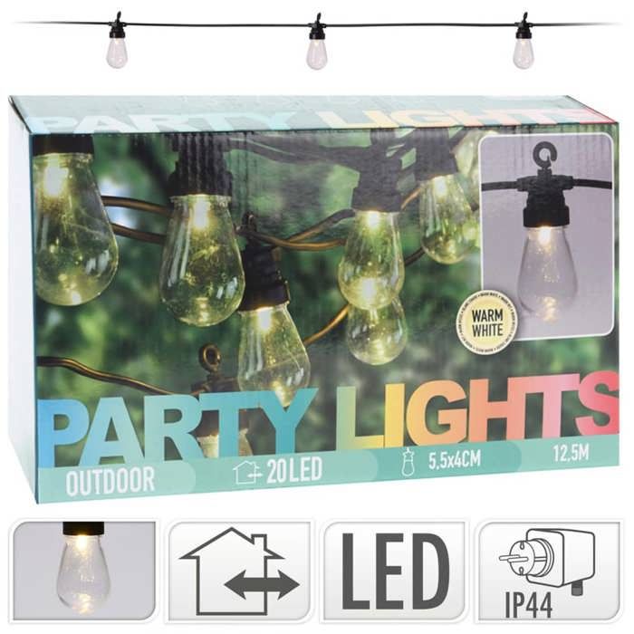 ProGarden Ensemble d'éclairage à LED de fête 20 ampoules 4,5 V 436137