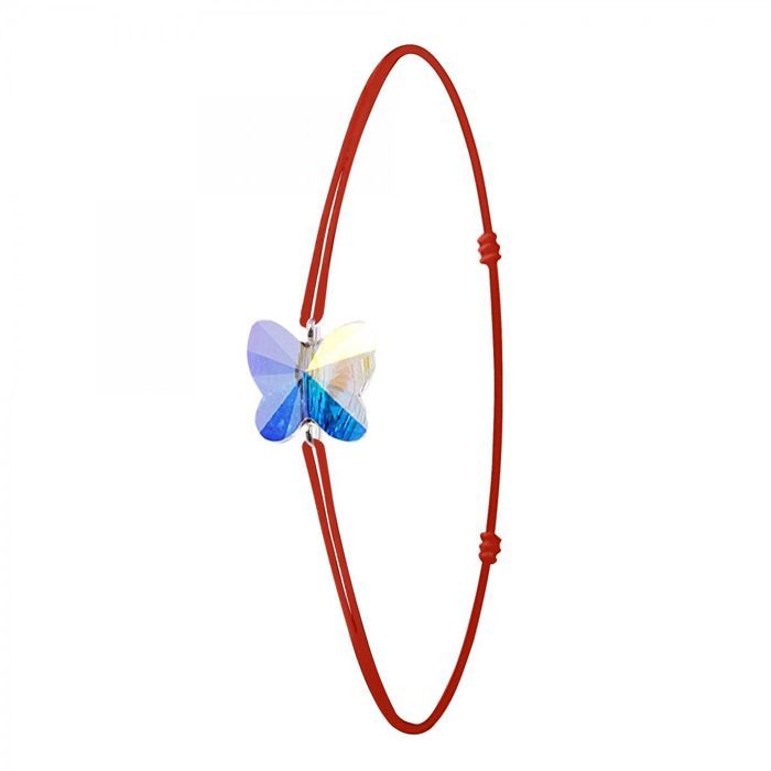 Bracelet - So Charm - Rouge - Pendentif en cristal Swarovski - Ajustable - Irisé
