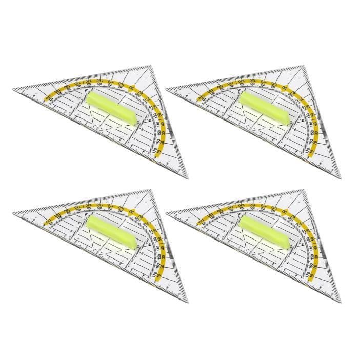 EBHO 4 Pièces Modèle Mathématique Parabolique, Equerre Couture, Triangle  Avec Poignée, Grande Taille Flexible Rapporteur Fournitures Scolaires Angle  Droit Triangle Fournitures Scolaires : : Fournitures de bureau